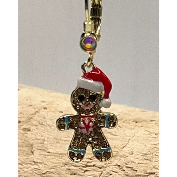 Kirks Folly Gingerbread Jingle Boy Earrings - Picture 4 of 8